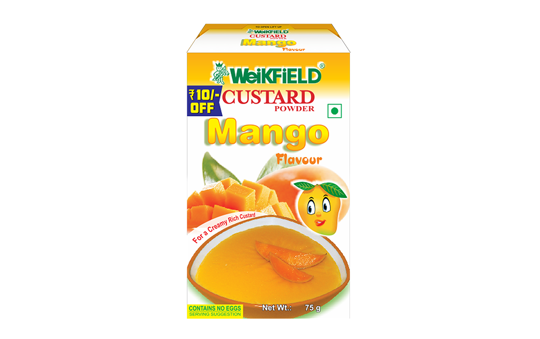 Weikfield Custard Powder Mango Flavour   Box  75 grams